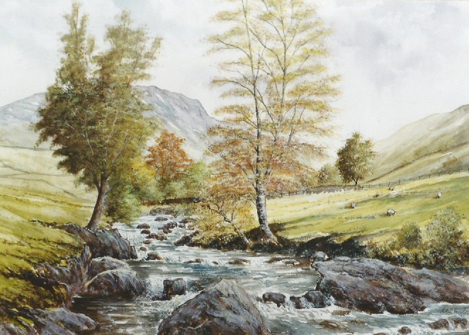 watercolour landscape by Keith Fenwick